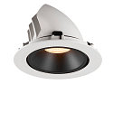 SLV LED Deckeneinbauleuchte NUMINOS� GIMBLE XL, 2700K, 40�, Wei� / Schwarz