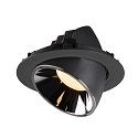 SLV LED Deckeneinbauleuchte NUMINOS� GIMBLE XL, 3000K, 55�, Schwarz / Chrom