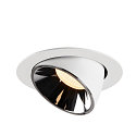 SLV LED Deckeneinbauleuchte NUMINOS� GIMBLE XL, 3000K, 55�, Wei� / Chrom