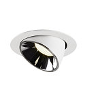 SLV LED Ceiling recessed luminaire NUMINOS� GIMBLE XL, 4000K, 55�, white/chrome
