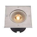 SLV LED Bodeneinbauleuchte ROCCI 200 EL, IP65/IP67 IK08, 16W 3000K 1530lm 120�, Edelstahl 316, begehbar, starr, Blende eckig