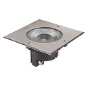 SLV LED Bodeneinbauleuchte ROCCI 200 EL, IP65/IP67 IK08, 16W 3000K 1530lm 120�, Edelstahl 316, begehbar, starr, Blende eckig