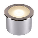 LED Boden-Einbauleuchte DASAR FLAT 120, IP67/IP65 IIK08, � 12cm, befahrbar bis 5t, Edelstahl 304 / Glas, 7W 3000K 520lm 125�