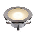 LED Boden-Einbauleuchte DASAR FLAT 120, IP67/IP65 IIK08, � 12cm, befahrbar bis 5t, Edelstahl 304 / Glas, 7W 3000K 520lm 125�