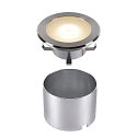 LED Boden-Einbauleuchte DASAR FLAT 120, IP67/IP65 IIK08, � 12cm, befahrbar bis 5t, Edelstahl 304 / Glas, 7W 3000K 520lm 125�