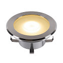 SLV LED Boden-Einbauleuchte DASAR FLAT 120, IP67/IP65 IIK08, � 12cm, befahrbar bis 5t, Edelstahl 304 / Glas, 7W 4000K 520lm
