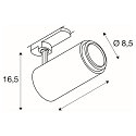 SLV 3-Phasen LED Strahler NUMINOS� ZOOM M, 230V / 500mA, CRi >90, fokussierbar, DALI dimmbar, 20W 4000K 15�-60�, wei�
