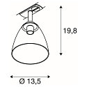 SLV 1-Phasen Strahler PARA CONE GL GU10, transparent, wei�