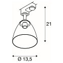 SLV 3-Phasen Strahler PARA CONE GL GU10, transparent, wei�