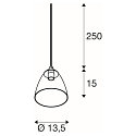 SLV Pendelleuchte PARA CONE GL GU10, transparent, wei�