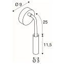 SLV LED Wandaufbauleuchte KARPO GOOSE, 5,8W, 3000K, 40�, wei�