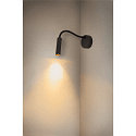 SLV LED Wandaufbauleuchte KARPO GOOSE, 5,8W, 3000K, 40�, schwarz