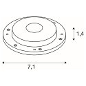 SLV LED-Modul SMALL PLOT Module, 3W, 3000K, CRI80, 180�, gefrosted, Aluminium