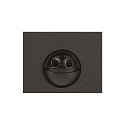 Au�enwandleuchte GRAFIT, IP44 IK02, E27, rund, anthrazit / Diffusor in Rauchglas-Optik, satiniert, mit Sensor