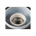 Au�enwandleuchte GRAFIT, IP44 IK02, E27, rund, anthrazit / Diffusor in Rauchglas-Optik, satiniert, mit Sensor