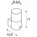 Au�enwandleuchte GRAFIT, IP44 IK02, E27, rund, anthrazit / Diffusor in Rauchglas-Optik, satiniert, mit Sensor