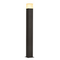 SLV Outdoor Stehleuchte GRAFIT, IP44, eckig, E27, anthrazit / Diffusor in Rauchglas-Optik, satiniert, 90cm