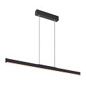 SLV LED Pendelleuchte ONE LINEAR 100 PHASE UP/DOWN, 104cm,600mA, 24W 2700/3000K 1280lm, CRi >90, dimmbar, schwarz