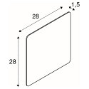 SLV lamp shade RUSTY MANA square