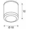 SLV LED Outdoor Deckenleuchte ENOLA OCULUS CL SINGLE, 100�, 11W, 3000/4000K, 1000-1100lm, CRI90, anthrazit