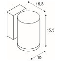SLV LED Outdoor Wandleuchte ENOLA OCULUS WL SINGLE, 100�, 11W, 3000/4000K, 1000-1100lm, CRI90, anthrazit