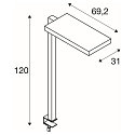 SLV LED Tischleuchte WORKLIGHT, 80�, 79W, 4000K,  7600lm, dimmbar, silber