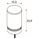 SLV LED Leuchtenkopf M-POL M CLEAR, IP65 IK10, 19W, 2700/3000K, 1150-1230lm, CRI90, DALI dimmbar, anthrazit