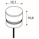 SLV LED Leuchtenkopf M-POL S SHADER, IP65 IK10, 19W, 2700/3000K, 520-550lm, CRI90, DALI dimmbar, anthrazit