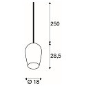 SLV pendant luminaire PANTILO OVAL PD E27 IP20, copper