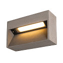SLV LED Outdoor Wandaufbauleuchte CONCRETO L, 12W, 3000K, 570lm, IP65, grau