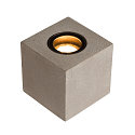 floor lamp CONCRETO FL cube shape, with plug GU10 IP65, grey dimmable