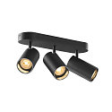 Wand- und Decken-Spotleiste ASTO TUBE TRIPLE, IP20, zylindrisch, 3-flammig, 3x GU10 max. 10W, schwarz