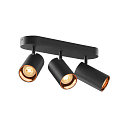 Wand- und Decken-Spotleiste ASTO TUBE TRIPLE, IP20, zylindrisch, 3-flammig, 3x GU10 max. 10W, schwarz