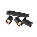 Wand- und Decken-Spotleiste ASTO TUBE TRIPLE, IP20, zylindrisch, 3-flammig, 3x GU10 max. 10W, schwarz