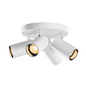 SLV Wand- und Decken-Spot-Rondell ASTO TUBE QUADRUPLE, IP20, zylindrisch, 4-flammig, 4x GU10 max. 10W, wei�