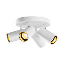 SLV Wand- und Decken-Spot-Rondell ASTO TUBE QUADRUPLE, IP20, zylindrisch, 4-flammig, 4x GU10 max. 10W, wei�