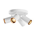 SLV Wand- und Decken-Spot-Rondell ASTO TUBE QUADRUPLE, IP20, zylindrisch, 4-flammig, 4x GU10 max. 10W, wei�