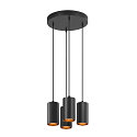 Pendelleuchte ASTO TUBE, IP20, zylindrisch, 4-flammig, 4x GU10 max. 10W, schwarz