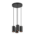 Pendelleuchte ASTO TUBE, IP20, zylindrisch, 4-flammig, 4x GU10 max. 10W, schwarz