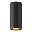 SLV Aufbau-Downlight ASTO TUBE, IP20, zylindrisch, GU10 max. 10W, schwarz