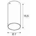 SLV Aufbau-Downlight ASTO TUBE, IP20, zylindrisch, GU10 max. 10W, schwarz