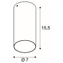 SLV Aufbau-Downlight ASTO TUBE, IP20, zylindrisch, GU10 max. 10W, wei�
