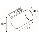 SLV 1-Phasen Strahler ASTO TUBE, IP20, GU10 PAR16 / PAR51 max. 10W, kardanisch, ohne Deko-Ring, wei�