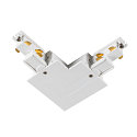Zubeh�r f�r 3-Phasen Einbauschiene S-TRACK PHASE & DALI - L-Verbinder, DALI steuerbar, Erde links, wei�