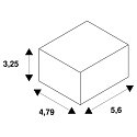 SLV Zubeh�r f�r 3-Phasen Einbauschiene S-TRACK PHASE & DALI - Endkappe, Polycarbonat (PC), wei�