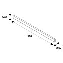 Aufbauschiene TRACK 48V, DALI, tief, 1m, IP20, schwarz