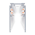 SLV Aufbauschiene TRACK 48V, DALI, tief, 4m, IP20, wei�