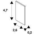 SLV Endkappe f�r Aufbauschiene TRACK 48V, tief, IP20, wei�