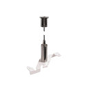 pendant suspension TRACK 48V with wire rope, white
