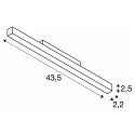 Niedervolt-Strahler IN-LINE 44 DALI, 48V, 14W 4000K 1450lm 95�, CRI90, DALI dimmbar, starr, opal, schwarz